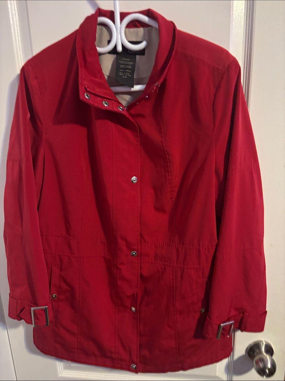 Vintage Utex Vibrant Red Utility Jacket with Buckle Cuffs